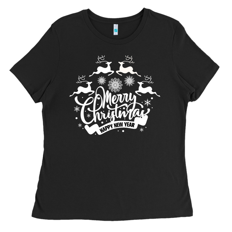 Merry Christmas Happy New Year Ladies Tee by Bettercallsaul | Teevron