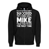 Black mike gift name personalized birthday funny christmas joke Zipper Hoodie - minhPixels