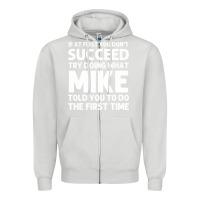 Dove Grey mike gift name personalized birthday funny christmas joke Zipper Hoodie - minhPixels