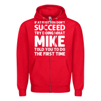 Red mike gift name personalized birthday funny christmas joke Zipper Hoodie - minhPixels