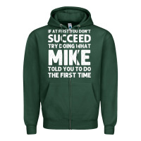 Sports Green mike gift name personalized birthday funny christmas joke Zipper Hoodie - minhPixels