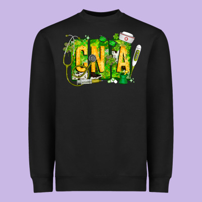 St. Patricks Day Cna Heavyweight Sweatshirt Designed By Cowhidedigitalart
