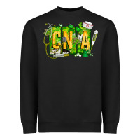 Black St. Patricks Day Cna Heavyweight Sweatshirt - CowhideDigitalArt