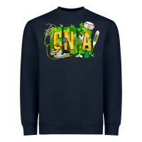 Navy St. Patricks Day Cna Heavyweight Sweatshirt - CowhideDigitalArt