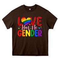 Chocolate Brown love has no gender Heavy Core Tee - Artiststas