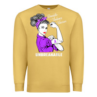 Antique Gold Domestic Violence Warrior Unbreakable Awareness Gift Premium Sweatshirt - minhPixels