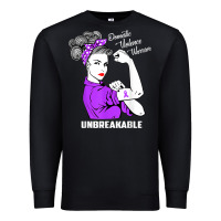 Black Domestic Violence Warrior Unbreakable Awareness Gift Premium Sweatshirt - minhPixels