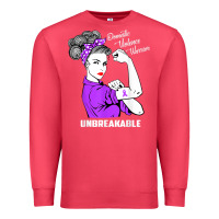 Cardinal Domestic Violence Warrior Unbreakable Awareness Gift Premium Sweatshirt - minhPixels