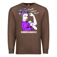 Chestnut Domestic Violence Warrior Unbreakable Awareness Gift Premium Sweatshirt - minhPixels