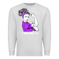 Dove Grey Domestic Violence Warrior Unbreakable Awareness Gift Premium Sweatshirt - minhPixels