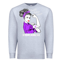 Heather Grey Domestic Violence Warrior Unbreakable Awareness Gift Premium Sweatshirt - minhPixels