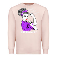 Pale Pink Domestic Violence Warrior Unbreakable Awareness Gift Premium Sweatshirt - minhPixels