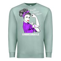 Seafoam Domestic Violence Warrior Unbreakable Awareness Gift Premium Sweatshirt - minhPixels