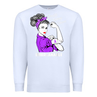White Domestic Violence Warrior Unbreakable Awareness Gift Premium Sweatshirt - minhPixels