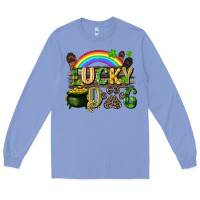 Colony Blue Lucky dog St. Patrick's Day Long Sleeve Tee - CowGirlArtShop