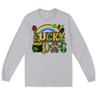 Moon Dust Lucky dog St. Patrick's Day Long Sleeve Tee - CowGirlArtShop