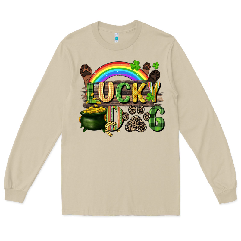 Lucky Dog St. Patrick's Day Long Sleeve Tee by CowGirlArtShop | Teevron