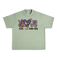 Oil Green peace love mardi gras Urban Heavy Tee - CowGirlArtShop