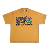 Peanut Butter peace love mardi gras Urban Heavy Tee - CowGirlArtShop