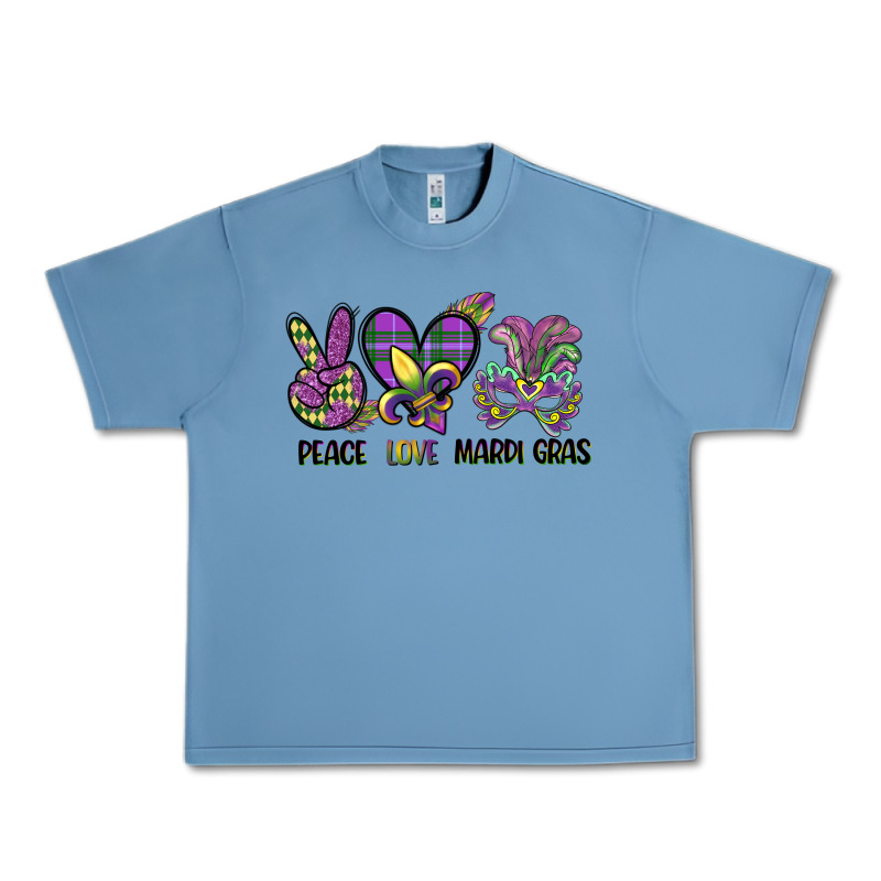 Peace Love Mardi Gras Urban Heavy Tee by CowGirlArtShop | Teevron