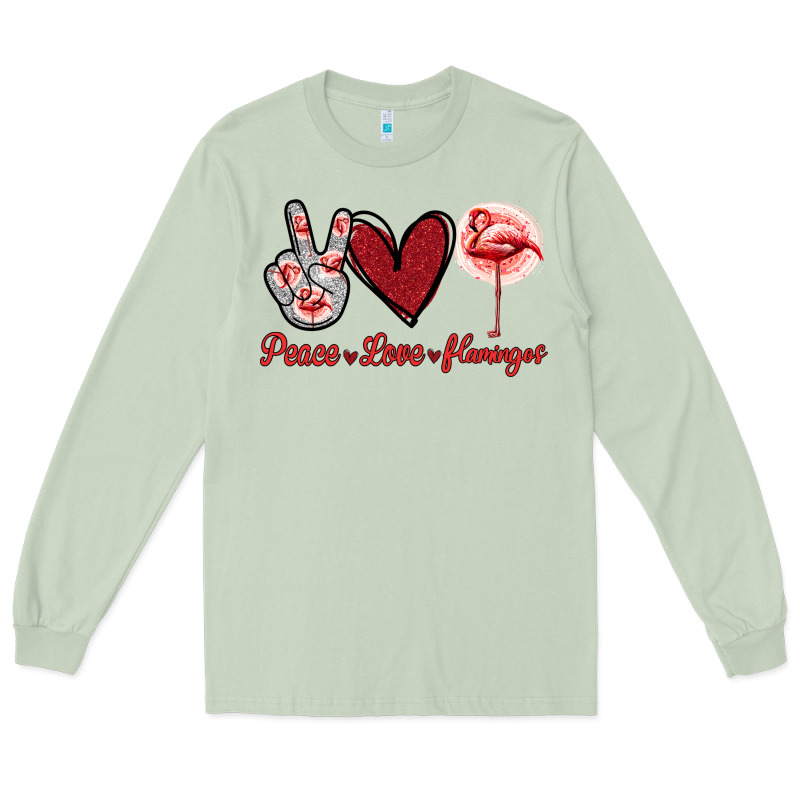 Peace Love Flamingo Long Sleeve Tee by Jasminsmagicworld | Teevron
