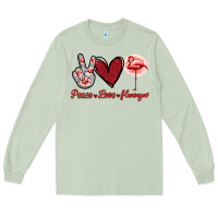 Matcha Peace Love Flamingo Long Sleeve Tee - Jasminsmagicworld
