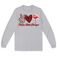 Moon Dust Peace Love Flamingo Long Sleeve Tee - Jasminsmagicworld