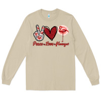 Mushroom Peace Love Flamingo Long Sleeve Tee - Jasminsmagicworld