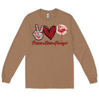Toasted Coconut Peace Love Flamingo Long Sleeve Tee - Jasminsmagicworld