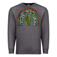 Charcoal Heather revize cactus gemstone rainbow Premium Sweatshirt - Artiststas