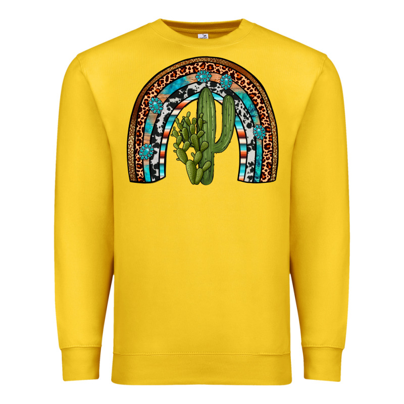 Revize Cactus Gemstone Rainbow Premium Sweatshirt by Artiststas | Teevron