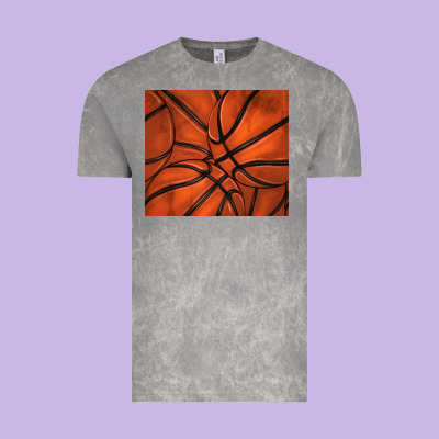 Distressed Basketball Pattern Vintage Tee Designed By Tumblerdesignbyshophia