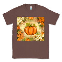 Chestnut Fall Pumpkins with Flowers Classic Tee - texasbilliewilder