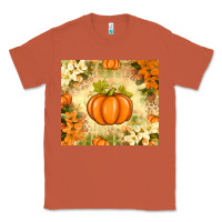 Copper Fall Pumpkins with Flowers Classic Tee - texasbilliewilder