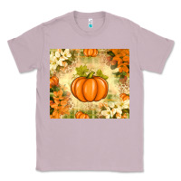 Lilac Fall Pumpkins with Flowers Classic Tee - texasbilliewilder