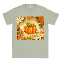Matcha Fall Pumpkins with Flowers Classic Tee - texasbilliewilder