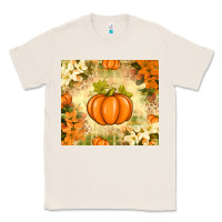 Natural Fall Pumpkins with Flowers Classic Tee - texasbilliewilder
