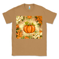 Toasted Coconut Fall Pumpkins with Flowers Classic Tee - texasbilliewilder
