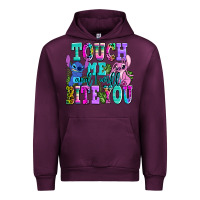 Mauve Wine touch me and i will bite Urban Hoodie - AdoDesignShop