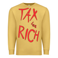 Antique Gold tax the rich shirt (on back)political t shirts for women men t shirt Premium Sweatshirt - minhPixels