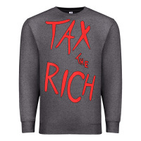 Charcoal Heather tax the rich shirt (on back)political t shirts for women men t shirt Premium Sweatshirt - minhPixels