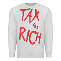 Dove Grey tax the rich shirt (on back)political t shirts for women men t shirt Premium Sweatshirt - minhPixels