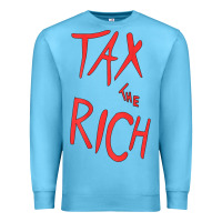 Ocean Blue tax the rich shirt (on back)political t shirts for women men t shirt Premium Sweatshirt - minhPixels