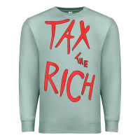 Seafoam tax the rich shirt (on back)political t shirts for women men t shirt Premium Sweatshirt - minhPixels