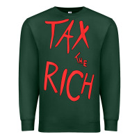 Sports Green tax the rich shirt (on back)political t shirts for women men t shirt Premium Sweatshirt - minhPixels