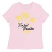 Bubblegum Pink Tropical Paradise Ladies Tee - Bettercallsaul