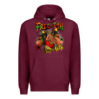 Burgundy Free-ish since 1865 Juneteenth black girl sneakers Premium Hoodie - RanaPortraitStore