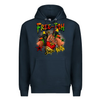 Navy Free-ish since 1865 Juneteenth black girl sneakers Premium Hoodie - RanaPortraitStore