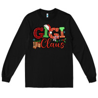 Black Gigi claus christmas mother's day Long Sleeve Tee - HowdyJamesFarm