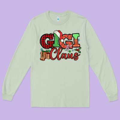 Gigi Claus Christmas Mother's Day Long Sleeve Tee Designed By Howdyjamesfarm